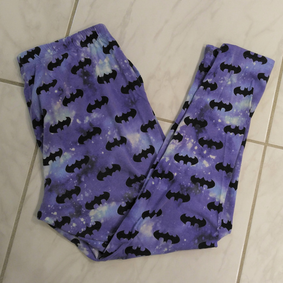 Batman Pants - Lavender & Blue Batman Leggings/Sleepwear
